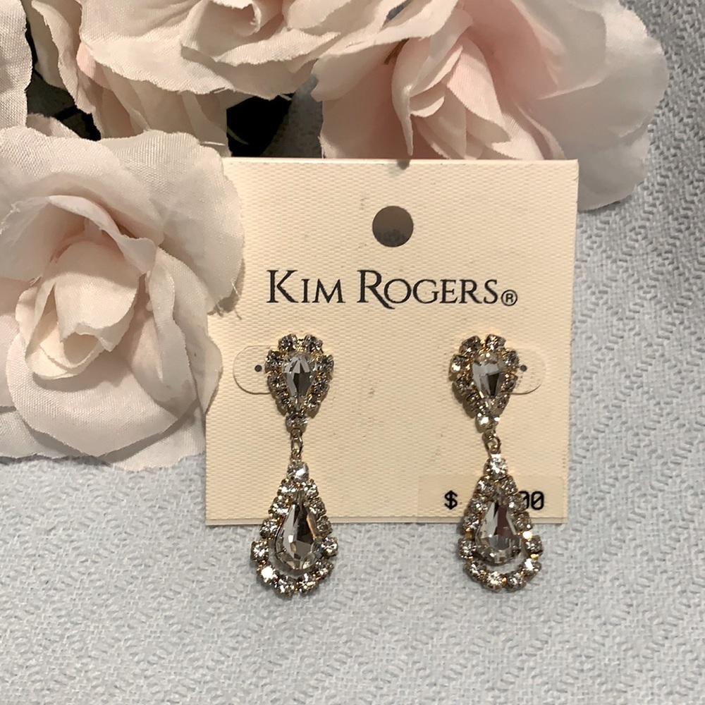6/$20 or $10 alone Kim Rogers Fancy Rhinestone Earrings   New!! NWT
